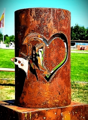 Windlicht Schmetterling 3D im Herz