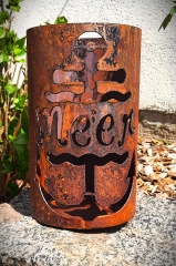 Windlicht Meer im Anker